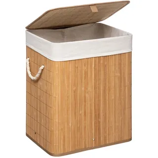 5five simply smart Wäschekorb 60l Bambus, 60 l, 40 x 30 x 50 cm,