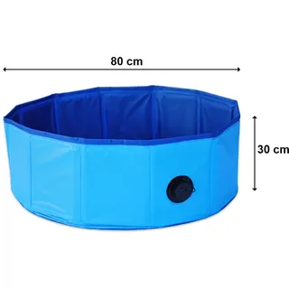 Kinderpool Planschbecken Pool Kinder Swimmingpool Baby faltbar Blau, 80 x 30 cm B3