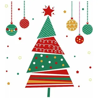 Set Mit 4 Abnehmbaren Weihnachtsbaum-aufklebern, Cartoon-fensteraufkleber Für Schlaf- Und Wohnzimmer, 43 X 26 Cm