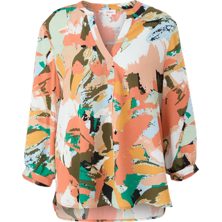 s.Oliver - Tunika-Bluse aus Viskose, Damen, mehrfarbig|orange, 34