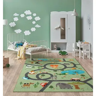 The CarPET Happy Life Kinderteppich 160 x 220 cm Grün