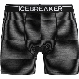 Icebreaker Herren Anatomica Boxershorts - Herren Unterhosen - Merinowolle Unterwäsche - Gritstone Heather, L