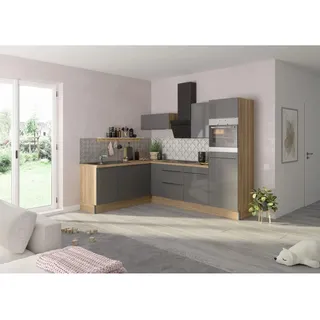 OPTIFIT Winkelküche L-Form 270 cm grau