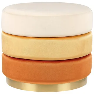 Beliani Pouf Textil 48 x 41 x 48 cm Orange