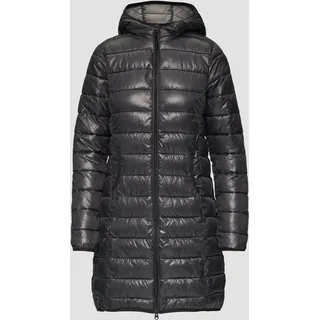 QS - Leichter Steppmantel mit Kapuze, Damen, grau, L