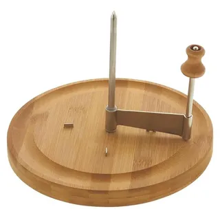 Käseschneider aus Bambus, Durchmesser 22 cm, Höhe 16 cm, für Tête de Moine Käse - Naturbelassen