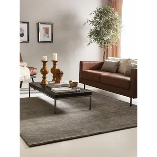 benuta Wollteppich Jamal, rechteckig, Höhe: 6 mm, Wolle, Teppich Wohnzimmer, Schlafzimmer, Esszimmer, Flur, Hygge grau rechteckig | 120 cm x 170 cm x 6 mm