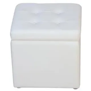 moebel-direkt-online Sitzhocker mit Stauraum 41 x 40 x 41 cm Weiß
