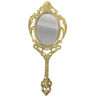zeitzone Handspiegel Prinzessin Gold Barock Schminkspiegel Antik-Stil Karneval Halloween