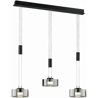 Fischer & Honsel Lavin 3-flg. 100 cm rund schwarz/rauchglas