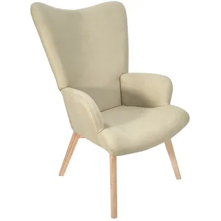 Svita Ohrensessel OLAV Polyester 64 x 96 x 70 cm Beige