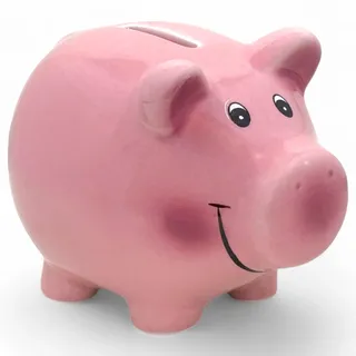 MIJOMA Keramik Sparschwein Rosa 11,5 x 9 cm – mit Gummistöpsel zum einfachen Entnehmen – dekorative Spardose für Erwachsene