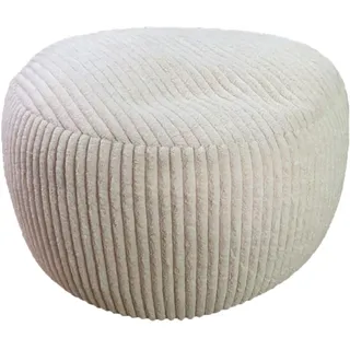 Relaxdays Pouf Cord 50 x 35 x 50 cm Beige