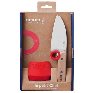 Opinel Messer-Set Le petit Chef Kochmesser Fingerschutz rostfrei (2-tlg)