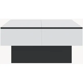 [en.casa] Lens Schwarz/Weiß Holzwerkstoff 80 x 60 x 36 cm