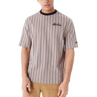 New Era Print-Shirt Oversized PINSTRIPE ash brown braun XXL (62/64)