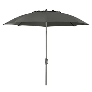 Dehner Sonnenschirm Paros, Ø 250 cm, Höhe 246 cm, Aluminium/Polyester, dunkelgrau
