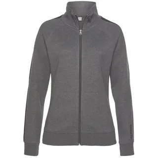 bench. loungewear Sweatjacke Damen anthrazit-meliert-schwarz Gr.40/42