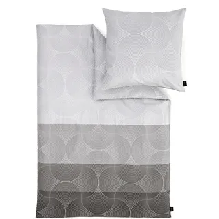 Bettwäsche BUGATTI "Satinbettwäsche bugatti", grau, B/L: 140cm x 200cm, 1 Stk., 1 Stk., Mako-Satin, B/L: 70cm x 90cm, Mako-Satin, Obermaterial: 100% Baumwolle, Bettwäsche, Bettwäsche, mit harmonischem Farbverlauf