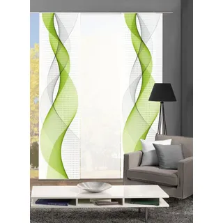 HOME WOHNIDEEN Schiebegardine »OPALIA 3ER SET«, (3 St.), HxB: 245x60, grün