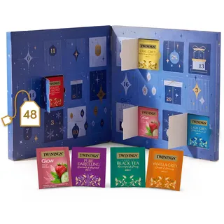 Twinings Tee Adventskalender LIMITED EDITION mit 48 x Teebeuteln | Weihnachtskalender für Kinder, Frauen und Männer mit hochwertiger Teevariation, 2 Teebeutel je Sorte