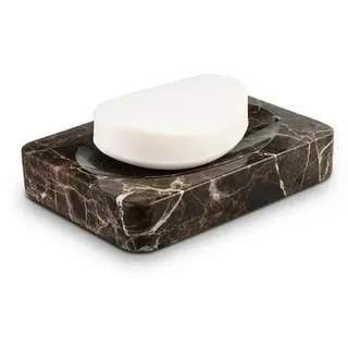 Seifenschale Marmor, Dunkelbraun Seifenschale Rechteckig 12x9 cm, Emperador Dark Schmuckschale Naturstein, Small Soap Dish Dark Brown 12 Cm Rect