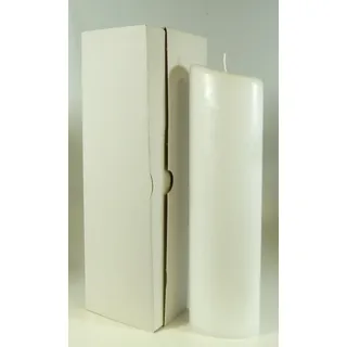 Kerzenrohling Ovalkerze cremfarbig 24 x 6 cm, mit Karton zur Aufbewahrung - 4804 - Kerzenrohling 240x60 mm zum Basteln und Verzieren, Ovalform