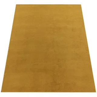 Paco Home Cadiz 630 Kurzflorteppich 240 x 340 cm senfgelb