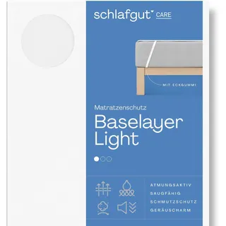 schlafgut Baselayer Light Matratzenschoner 200 x 200 cm weiß