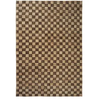 Ferm Living - Check Woll-Jute Teppich, 200 x 300 cm, coffee / natural