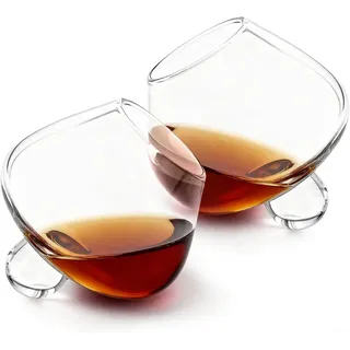 235 ml Weingläser ohne Stiel, kleines rotierendes Whiskyglas, Weinglas, geometrisches Kipp-Design für Club, Bar, KTV, Zuhause, Haushaltsparty (2 Stück)