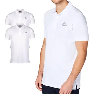 Kappa Herren Polo Shirt VENIST im 2er Pack in M - 5XL | Polo-Hemd mit Logodruck | Basic Poloshirts für Männer | Kurzarm Polo für Sport, Freizeit und Büro - 3XL