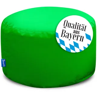 Bruni Pouf Sitzhocker L in Grün – runder Sitzpouf, Indoor und Outdoor als Fußhocker, Yoga-Sitzkissen, Meditationskissen geeignet, in Deutschland gefertigt