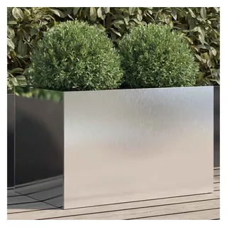 vidaXL Pflanzkübel 62 x 40 x 39 cm Silber