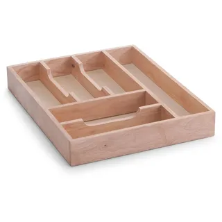 Zeller Besteckkasten Gummibaum 6 cm x 43 cm x 34 cm Natur