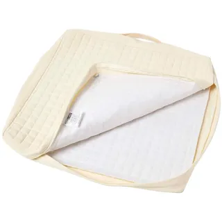 Homescapes Sitzkissenbezug Creme, wattierter Baumwollbezug passend für Homescapes Sesselkissen