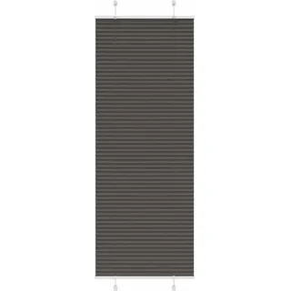 Plissee Schwarz 80x200 Cm Stoffbreite 79,4 Cm Polyester