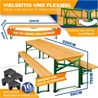 Kesser Bierzeltgarnitur 3-tlg. Braun