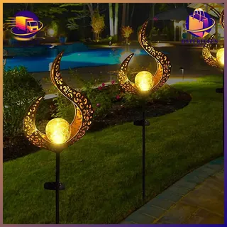 Solarlampe 2er Set Metall LED Gartenfackel IP65 Dekorative Außenleuchte Garten
