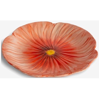 ByOn Poppy Frühstücksteller in Blumenform Rot aus Steingut, Größe: 21cm, 5283908106