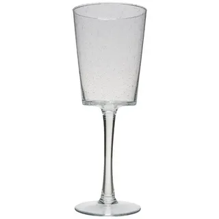 INNA-Glas Weinglas Großes Stielglas Kerrin auf Fuß, mit Bläschen, klar, 45 cm, Ø 17 cm, Glas weiß