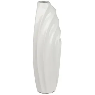 formano Bodenvase Basic, Keramik mit Relief, Weiß, Motiv: Relief weiß