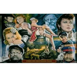 Buddel-Bini Versand Blechschild Nostalgieschild Stars des Deutschen Films Filmplakat Retro Schild Vintage Poster