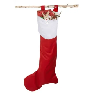 Out of the Blue Nikolausstiefel XXL Nikolausstrumpf rot Jumbo Weihnachtsstrumpf Socke Weihnachten (1 St), für Geschenke rot