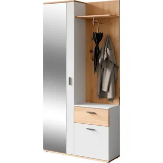 byLIVING Garderobenschrank Jakob 97 x 195 x 30 cm Weiß
