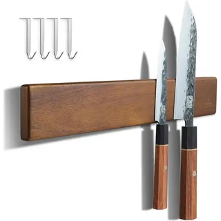 enoking Magnetleiste Messer 40 cm, Akazienholz Magnetisch Haken