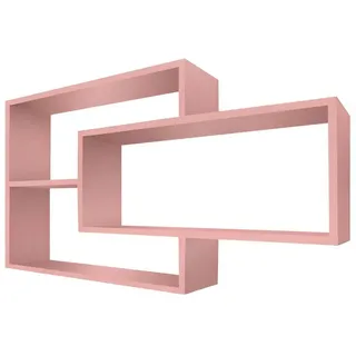 TRAUMMÖBEL Wandregal KARO, Modernes Schweberegal großes Hängeregal Wandregal Rosa 104x20x59 cm rosa