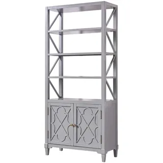 Schrank Bücher Schränke Regal Landhaus Wohnzimmer Büro Esszimmer Regale Holz Neu