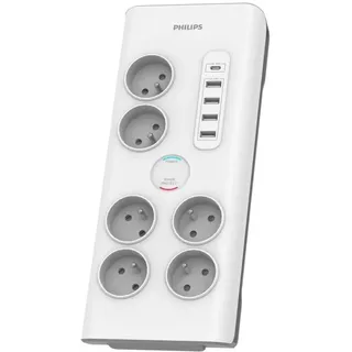 Philips Steckdosenleiste SPN7060WA/60 2 m Weiß 6 St.