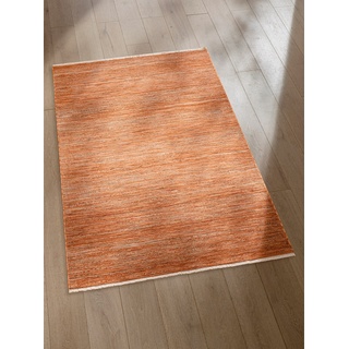 Teppich HEINE HOME Teppiche Gr. B/L: 80 cm x 323 cm, 6 mm, 1 St., orange (terra, beige) Kurzflor-Teppiche